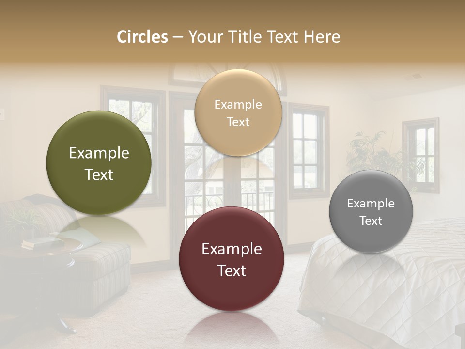 Sofa Window Brown PowerPoint Template