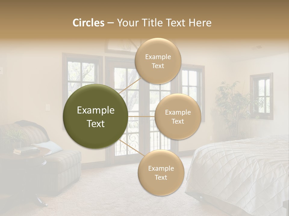 Sofa Window Brown PowerPoint Template