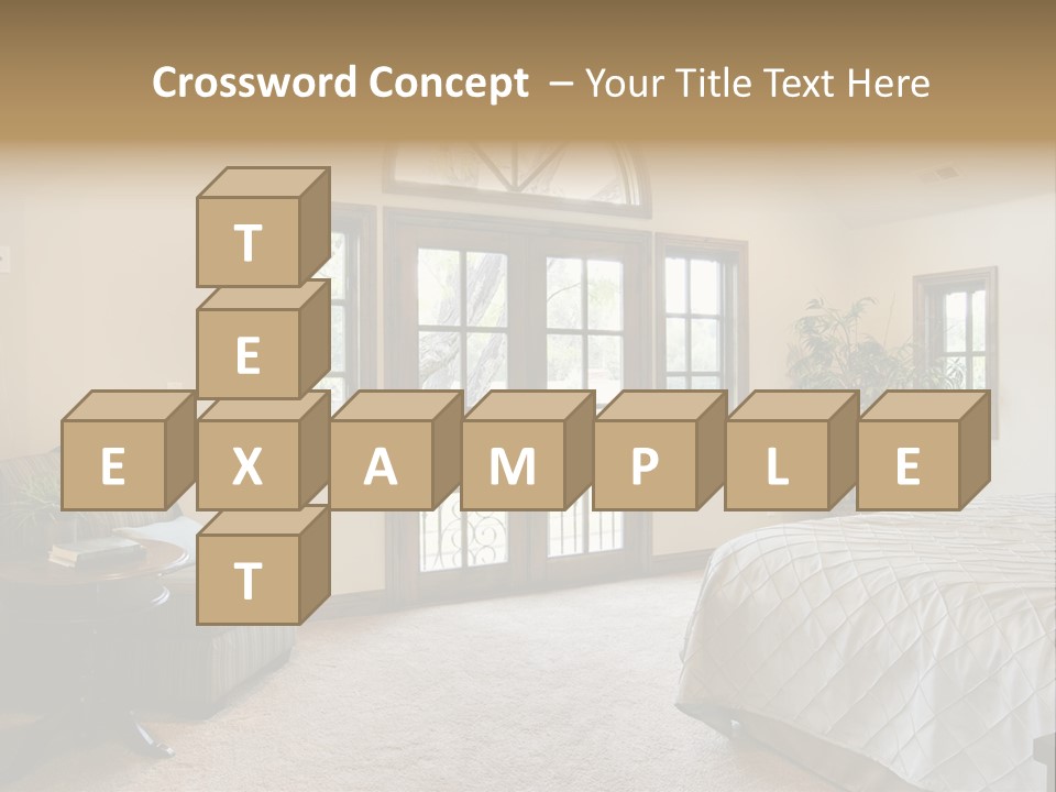 Sofa Window Brown PowerPoint Template