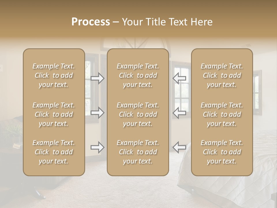 Sofa Window Brown PowerPoint Template