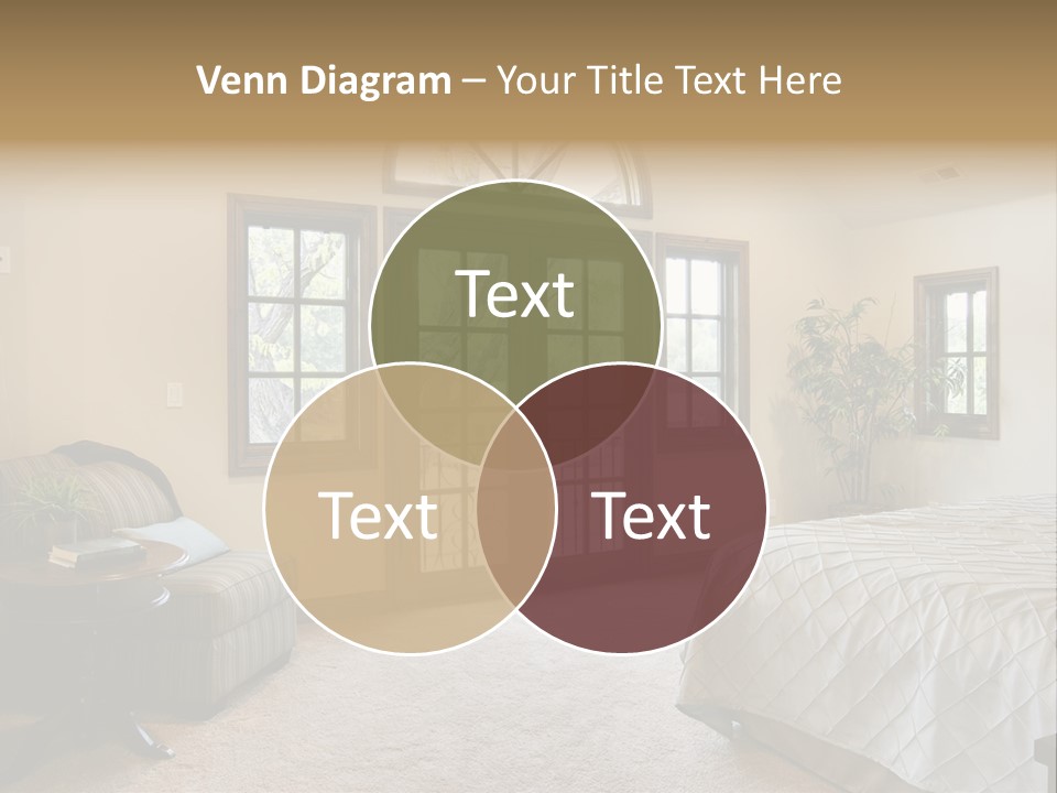 Sofa Window Brown PowerPoint Template