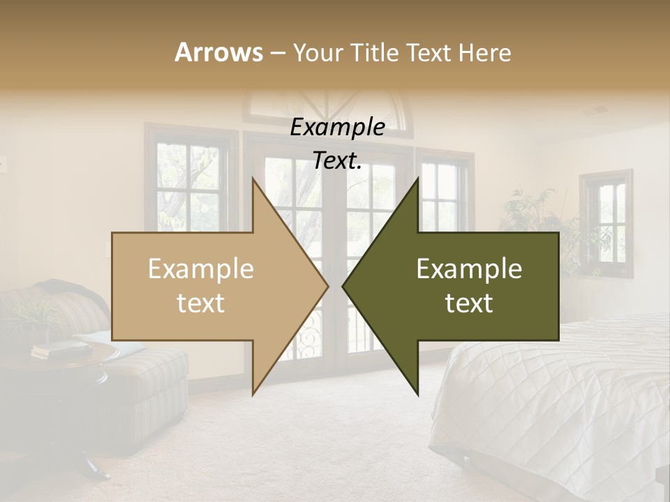 Sofa Window Brown PowerPoint Template