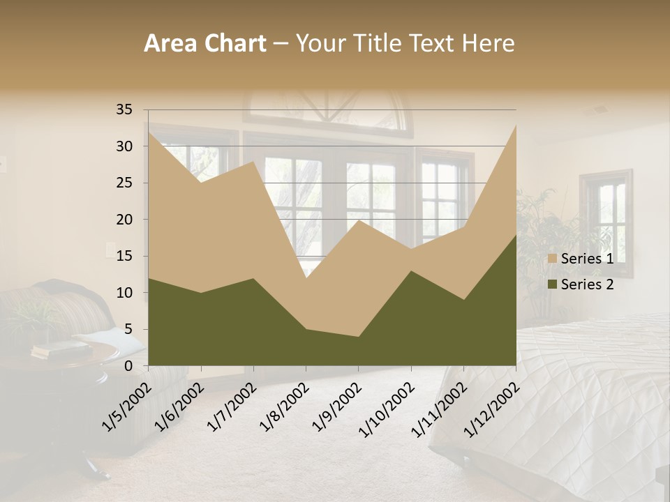 Sofa Window Brown PowerPoint Template