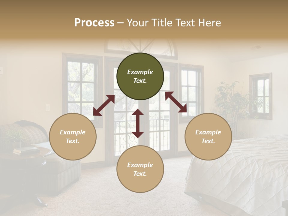 Sofa Window Brown PowerPoint Template