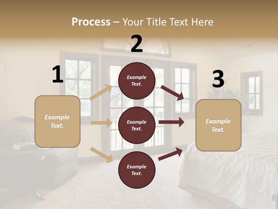 Sofa Window Brown PowerPoint Template