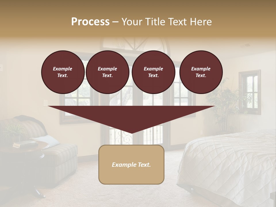 Sofa Window Brown PowerPoint Template