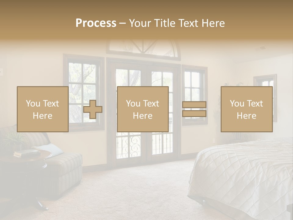 Sofa Window Brown PowerPoint Template