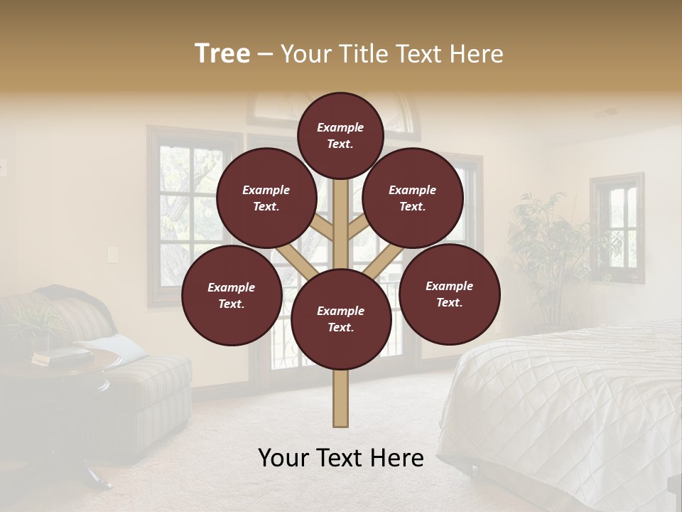 Sofa Window Brown PowerPoint Template