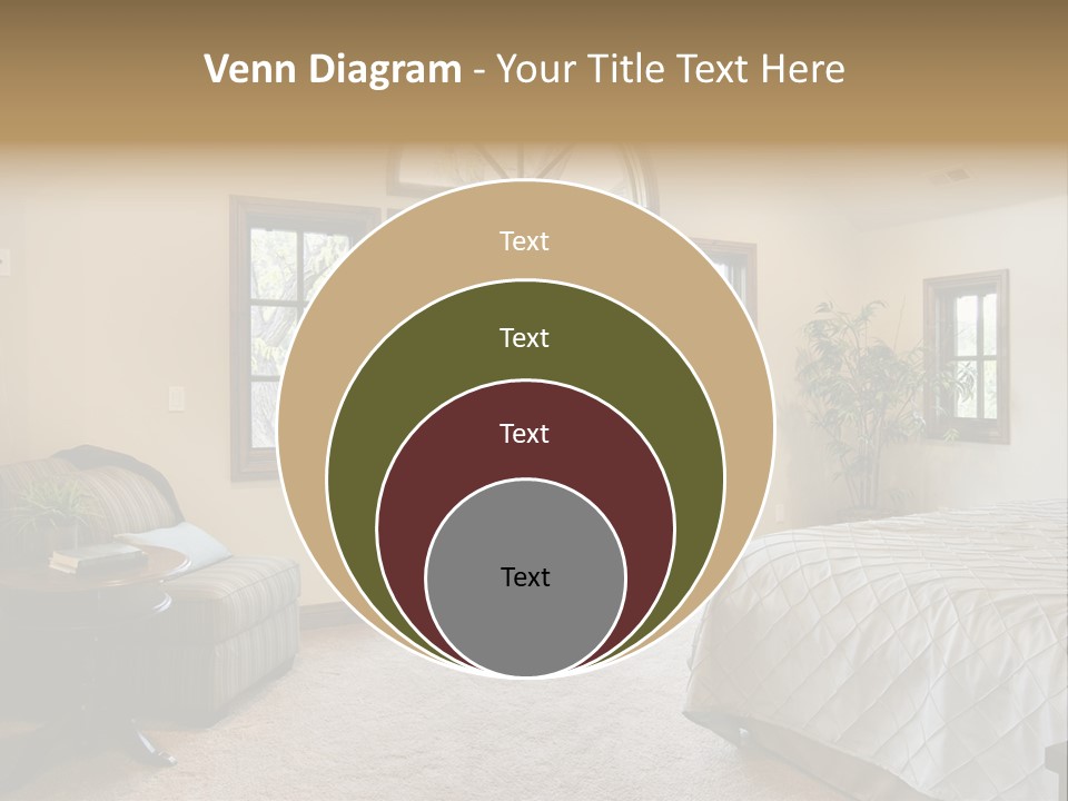Sofa Window Brown PowerPoint Template