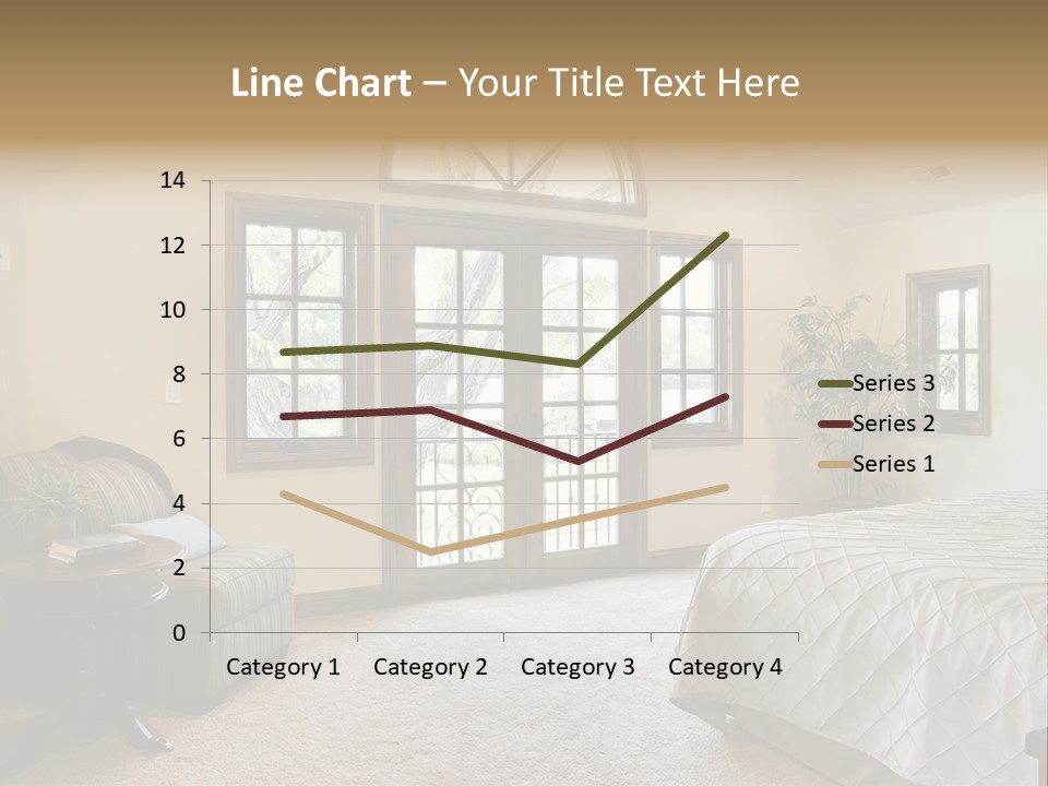 Sofa Window Brown PowerPoint Template