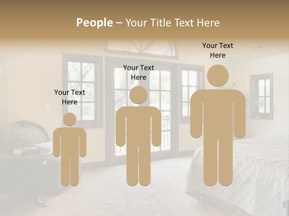Sofa Window Brown PowerPoint Template
