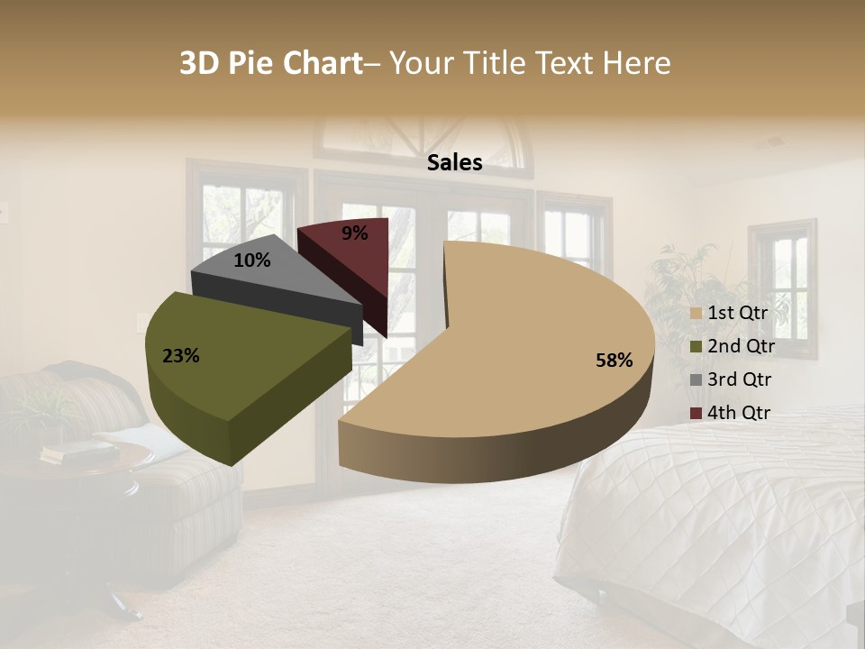Sofa Window Brown PowerPoint Template