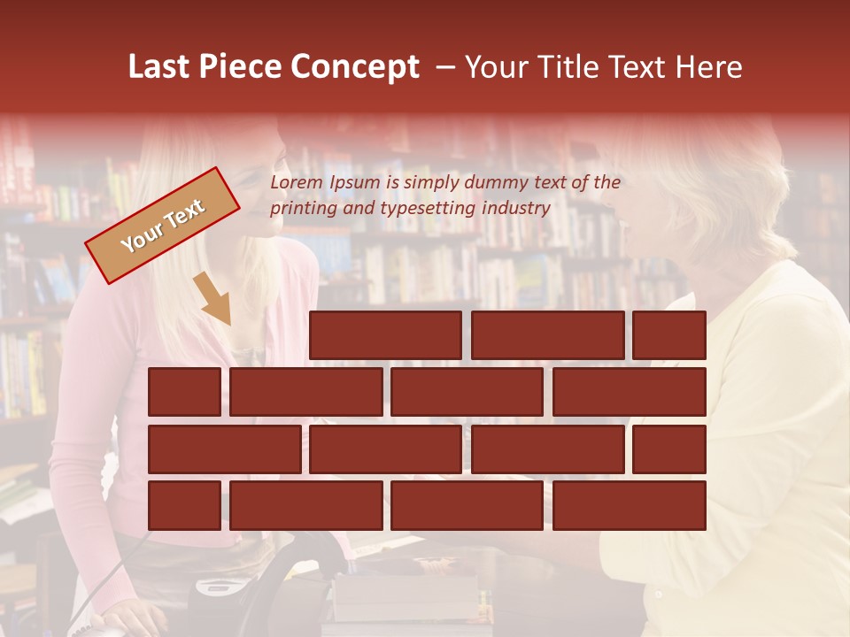 Friendly Checkout Customer PowerPoint Template