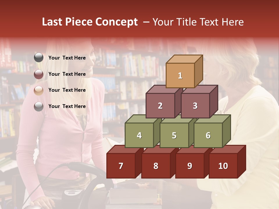 Friendly Checkout Customer PowerPoint Template