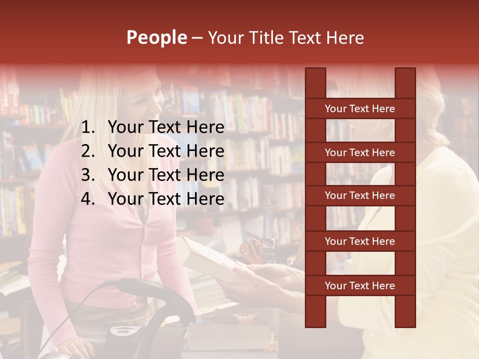 Friendly Checkout Customer PowerPoint Template