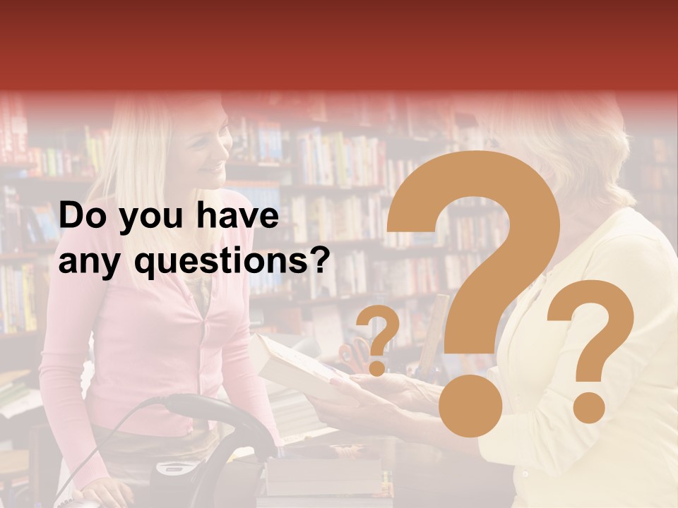 Friendly Checkout Customer PowerPoint Template