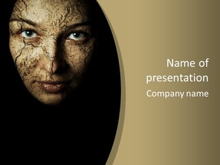 Portrait Textured Isolated PowerPoint Template