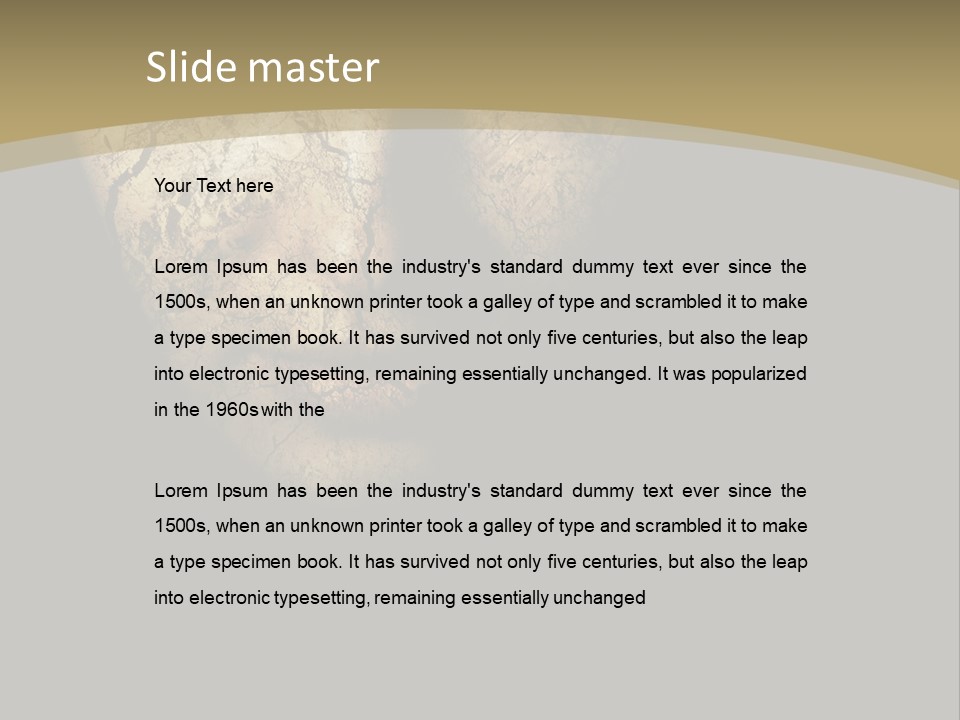 Portrait Textured Isolated PowerPoint Template