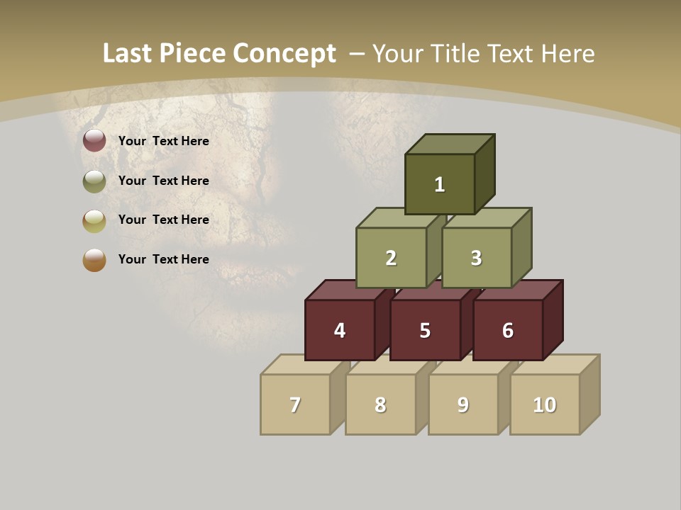 Portrait Textured Isolated PowerPoint Template