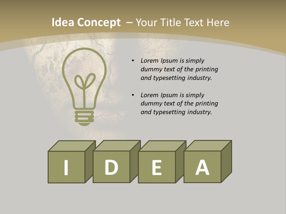 Portrait Textured Isolated PowerPoint Template