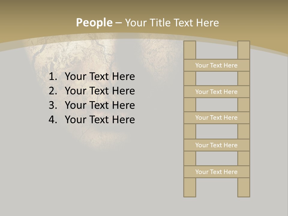 Portrait Textured Isolated PowerPoint Template