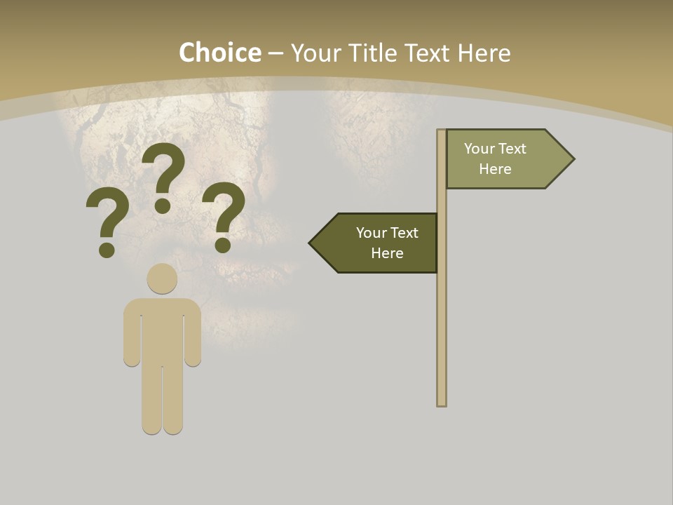 Portrait Textured Isolated PowerPoint Template