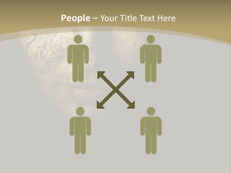 Portrait Textured Isolated PowerPoint Template