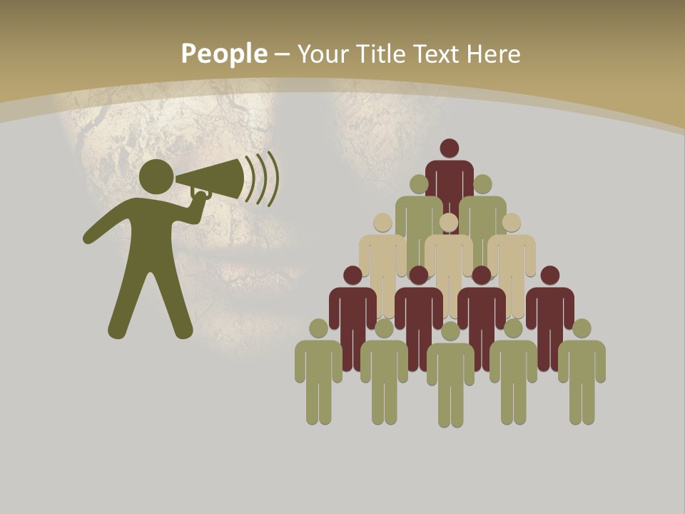 Portrait Textured Isolated PowerPoint Template