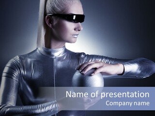Woman Fashion Cyber PowerPoint Template