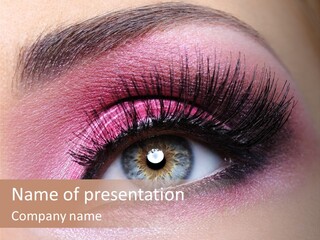 Black Eyeliner Mascara PowerPoint Template