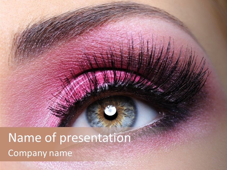 Black Eyeliner Mascara PowerPoint Template