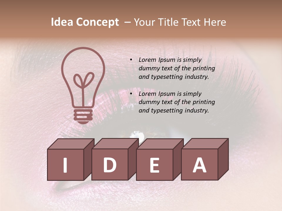 Black Eyeliner Mascara PowerPoint Template