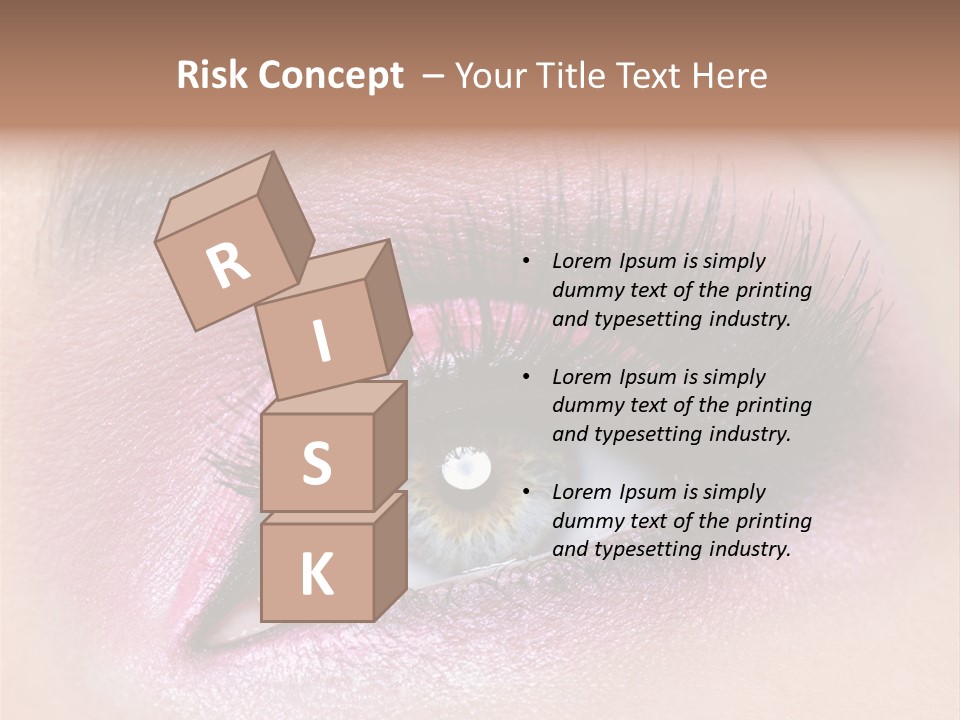 Black Eyeliner Mascara PowerPoint Template