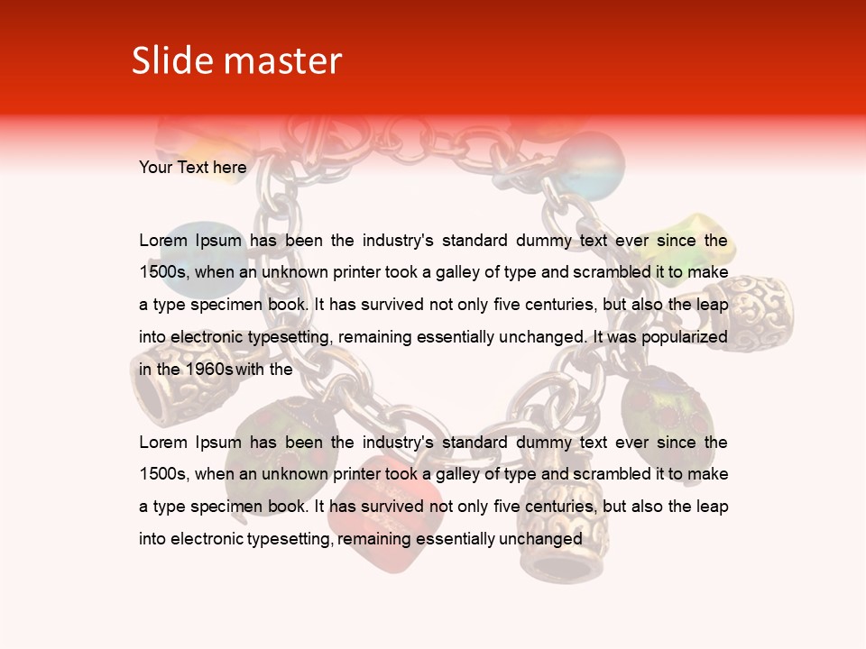 Armlet Gem Decoration PowerPoint Template