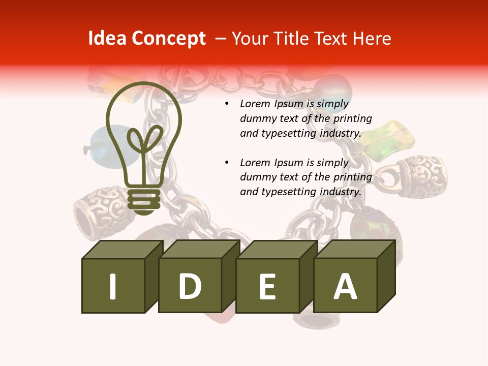 Armlet Gem Decoration PowerPoint Template