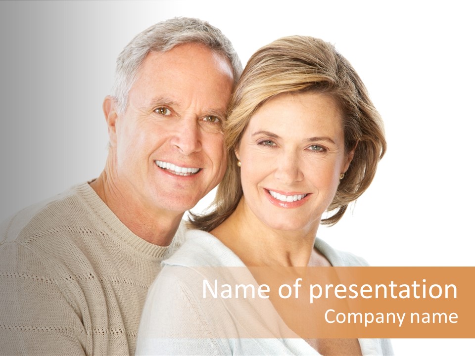 Family Pensioner Mature PowerPoint Template