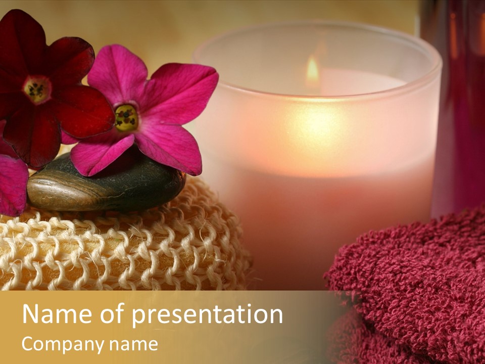 Deep Candle Sponge PowerPoint Template