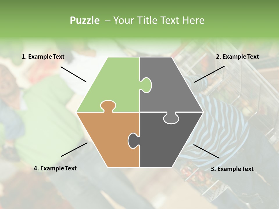 A Young Boy Standing In Front Of A Shopping Cart PowerPoint Template