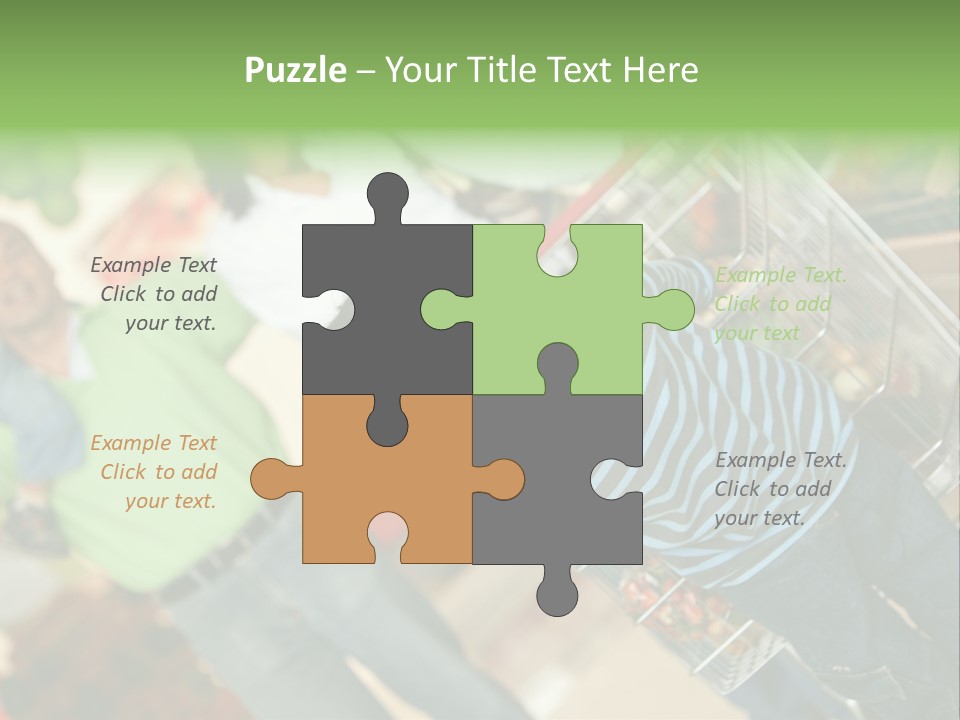 A Young Boy Standing In Front Of A Shopping Cart PowerPoint Template