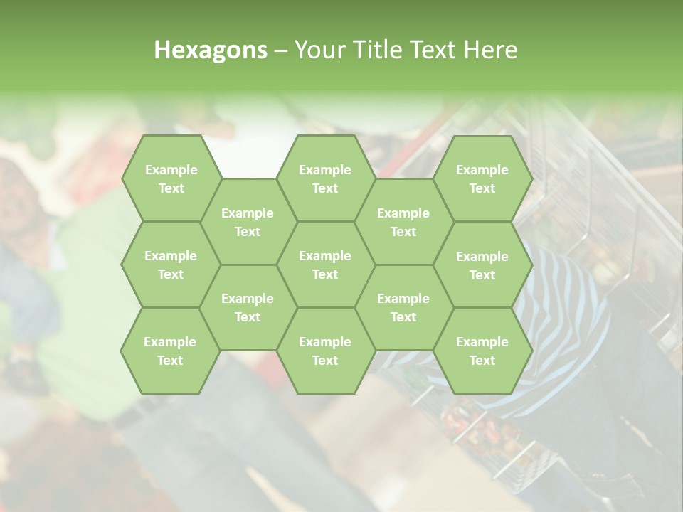 A Young Boy Standing In Front Of A Shopping Cart PowerPoint Template