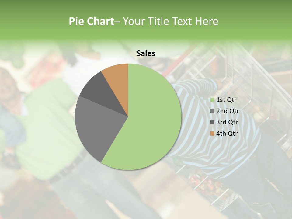 A Young Boy Standing In Front Of A Shopping Cart PowerPoint Template