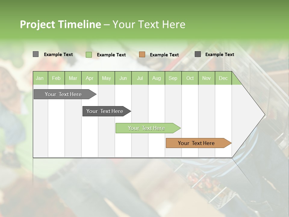 A Young Boy Standing In Front Of A Shopping Cart PowerPoint Template