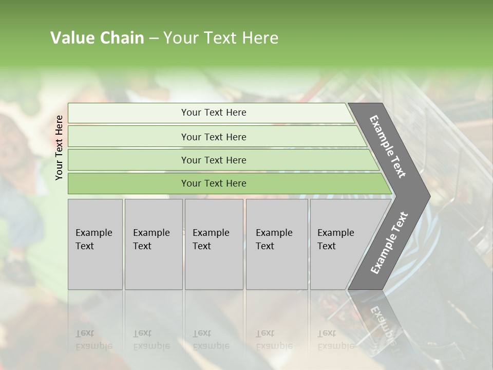 A Young Boy Standing In Front Of A Shopping Cart PowerPoint Template