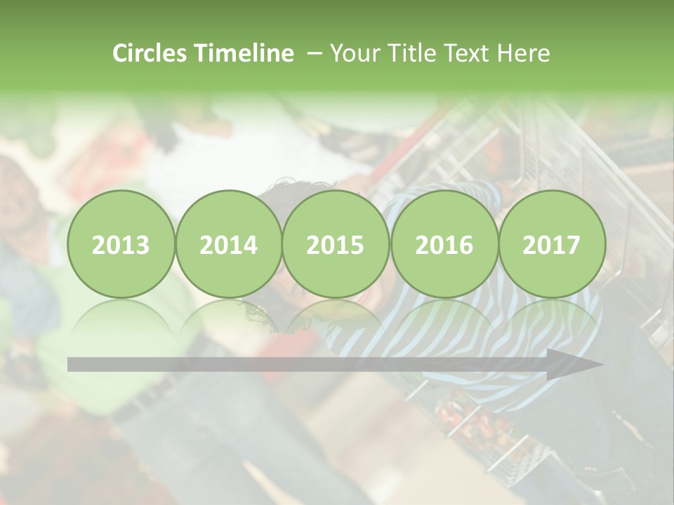 A Young Boy Standing In Front Of A Shopping Cart PowerPoint Template