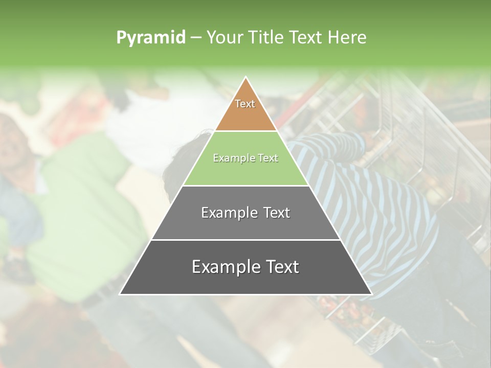 A Young Boy Standing In Front Of A Shopping Cart PowerPoint Template