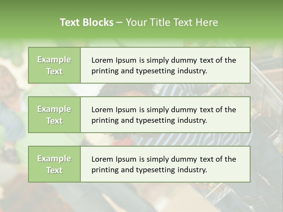 A Young Boy Standing In Front Of A Shopping Cart PowerPoint Template