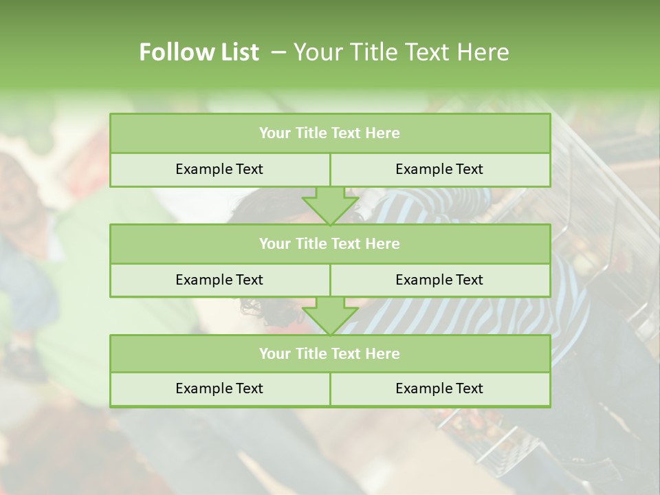 A Young Boy Standing In Front Of A Shopping Cart PowerPoint Template