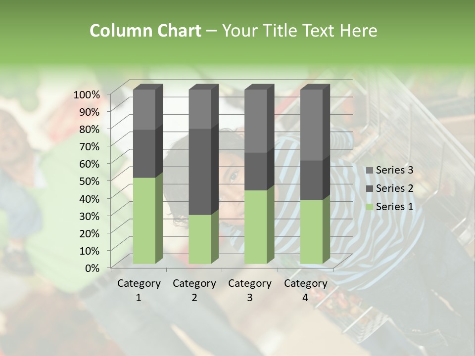 A Young Boy Standing In Front Of A Shopping Cart PowerPoint Template