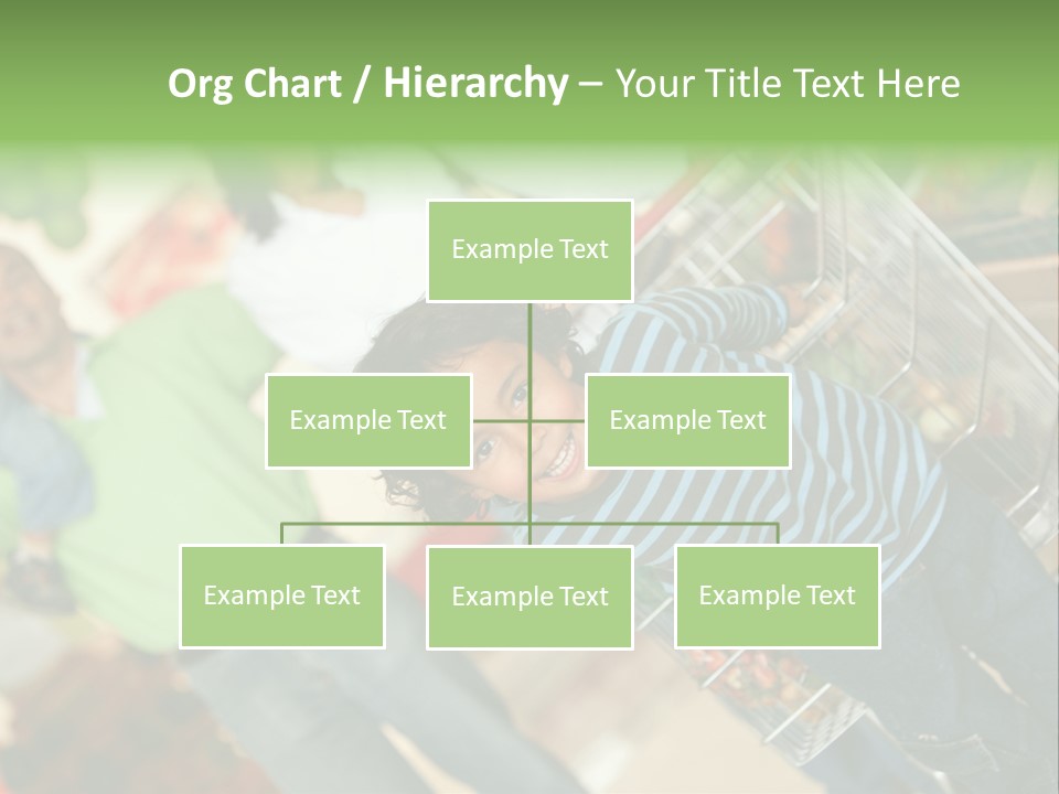 A Young Boy Standing In Front Of A Shopping Cart PowerPoint Template