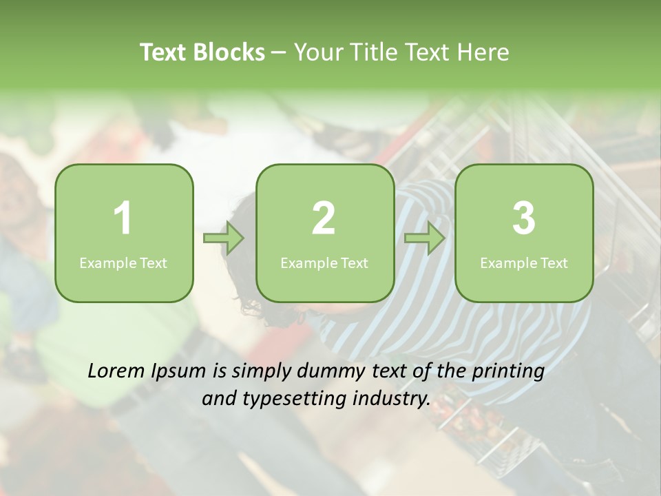 A Young Boy Standing In Front Of A Shopping Cart PowerPoint Template